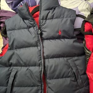 Navy and Red Puffer Vest